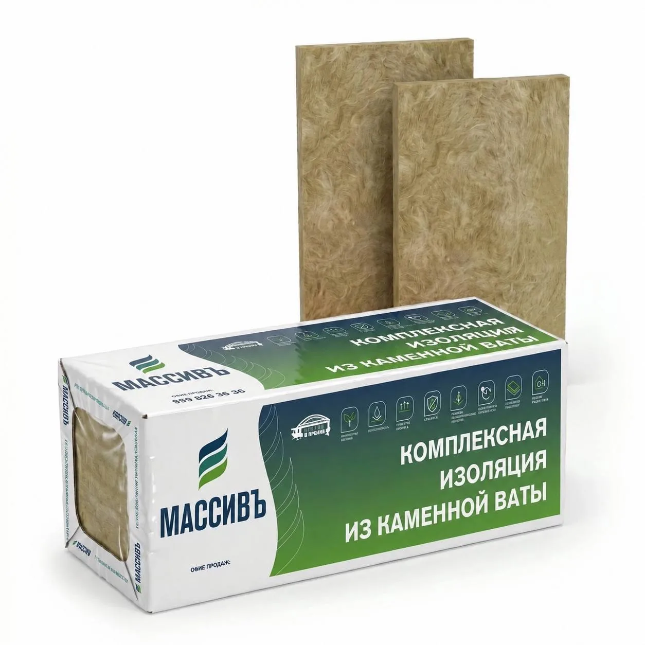картинка Утеплитель Массивъ Фасад 140 толщина 50 мм от магазина Альфа Плейс